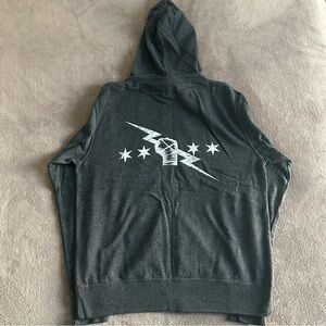 WWE CM Punk Zip-up Heathered French Terry Hoodie - Gray